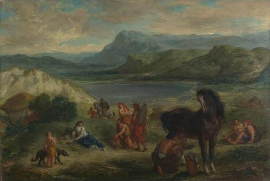 Eugene Delacroix Ovid among the Scythians